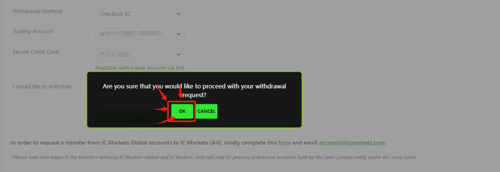 IC Markets信用卡出金