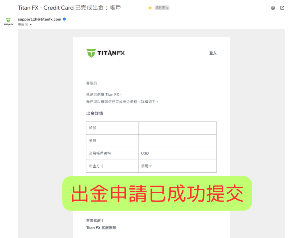 Titan FX信用卡出金