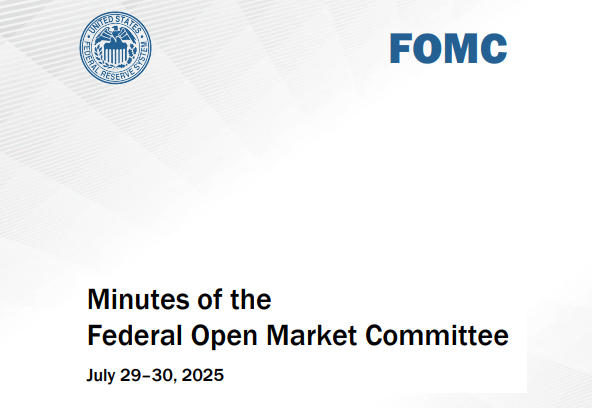 美國聯準會（Fed）周三（20 日）公布 7 月 29-30 日貨幣政策會議紀要。