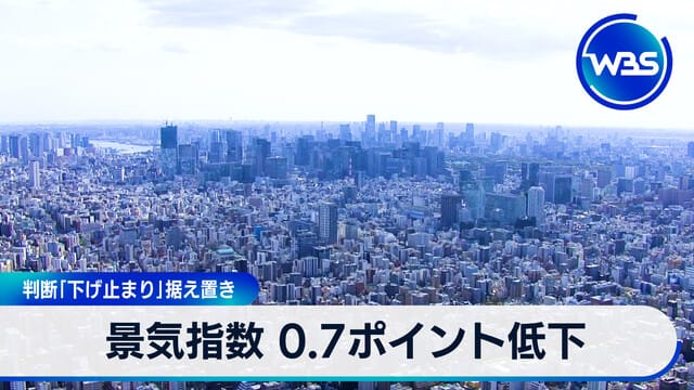 景氣指數下降0.7點 判斷「止跌」維持不變