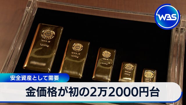 金價首次突破2萬2000日圓　作為安全資產的需求